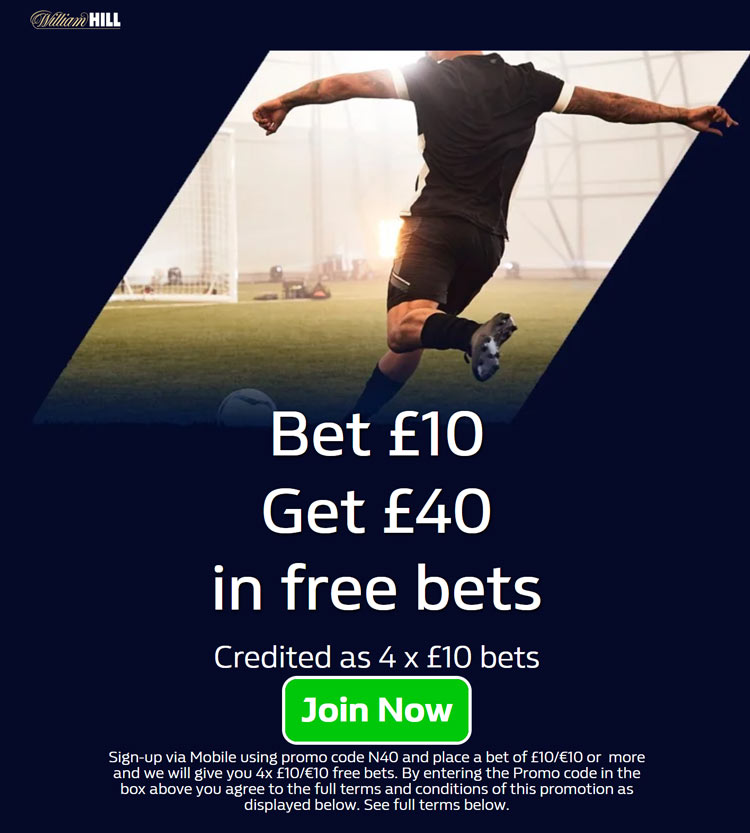 william hill free bets