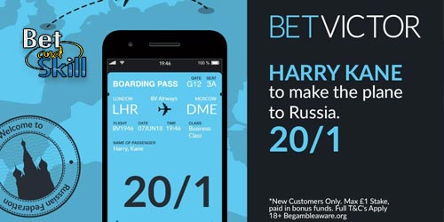BetVictor 20/1 Harry Kane to make the England World Cup squad (was 1/12)