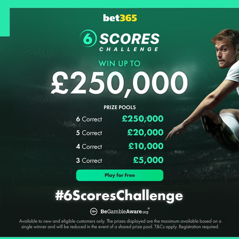 Bet365 Goals Giveaway, Win Free Bets Every Day