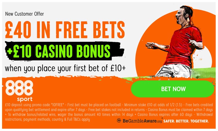 888sport bet £10 get £30 in free bets