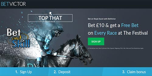 BetVictor Ascot Offer: Bet £10 get a Free Bet on Every Race!