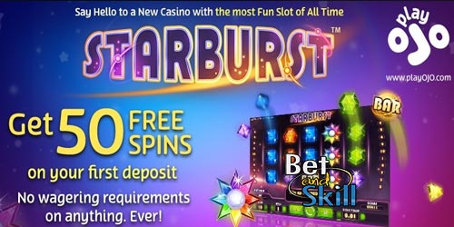 PlayOJo Casino 50 free spins bonus - no wagering requirements