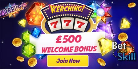 Kerching Casino £500 match bonus on your first 3 deposits
