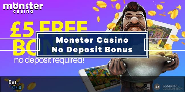 Monster Casino €/£5 No Deposit Bonus Code