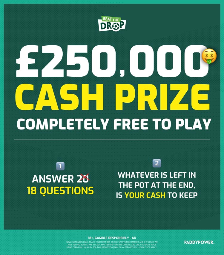 beat the drop paddy power