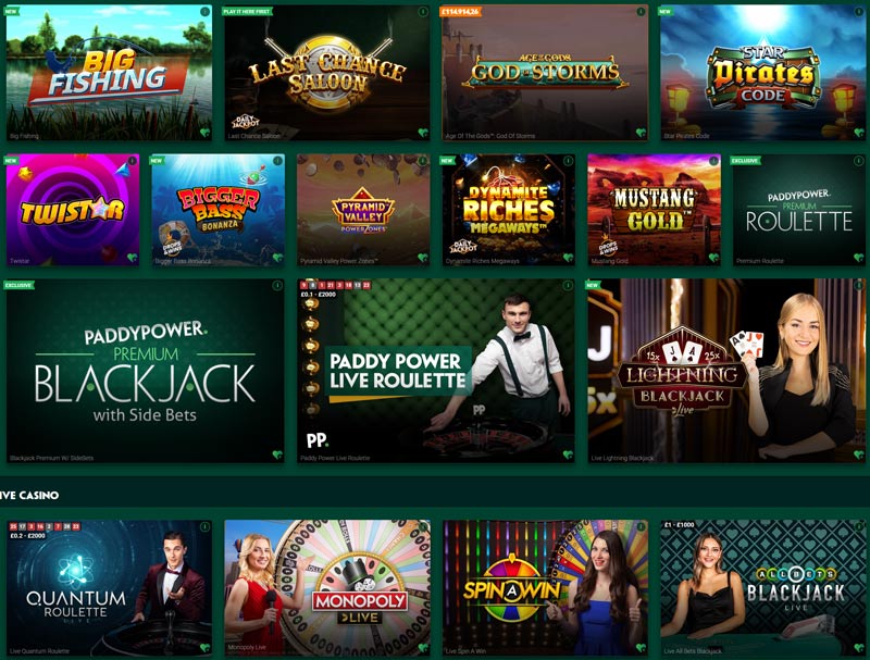 paddy power slots and games