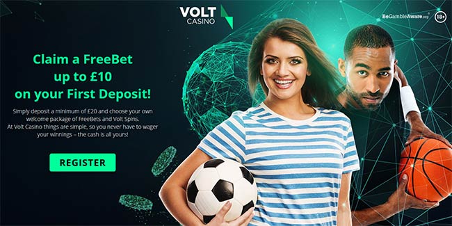 Volt Sports Free Bet - £10 On Your First Deposit