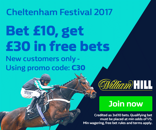 William Hill horse racing betting bonus
