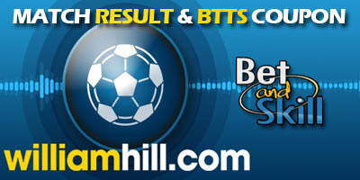 This Weekend's BTTS and Win Tips & Accumulators (William Hill Coupon)