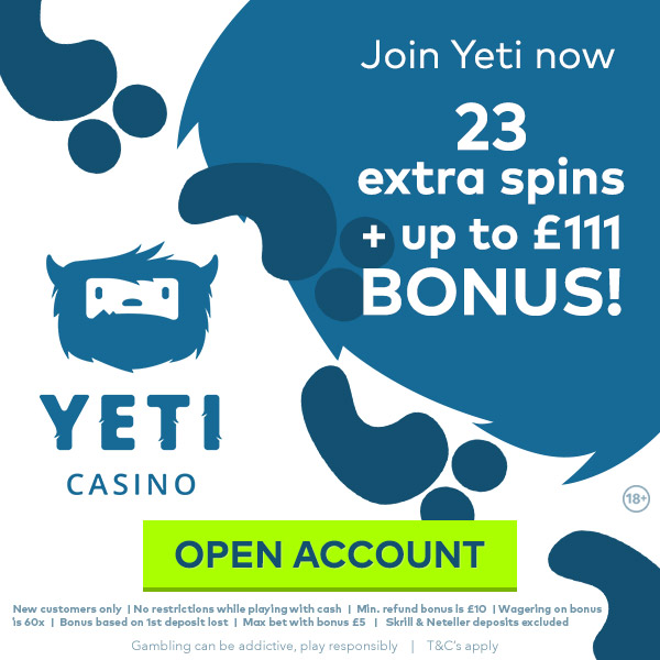 yeti casino no deposit bonus