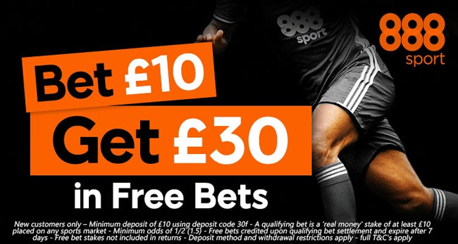 BTTS and Win Free Bet - Bet £10 get £30 in Free Bets